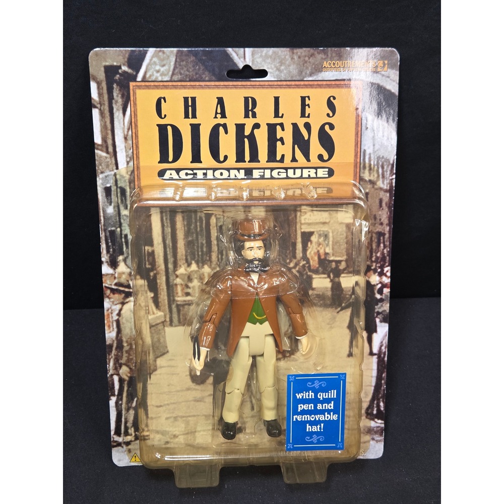 Accoutrements Charles Dickens Action Figure with Quill Pen and Removable Hat NEW
